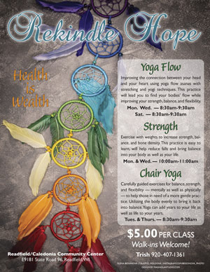 Rekindle Hope Yoga Spring Flyer